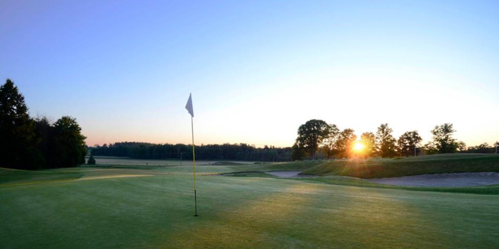 Golf course at sunrise